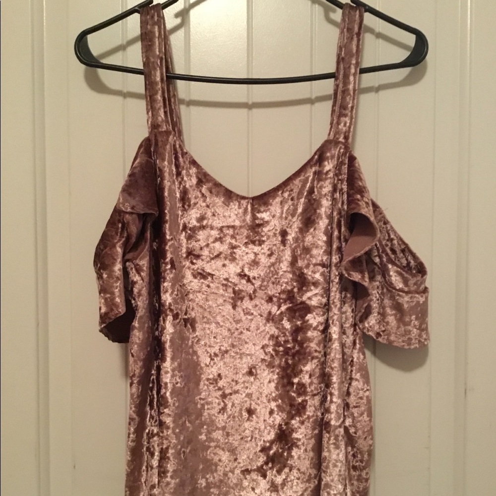 Here I have a fancy pink velvet shirt from hype.